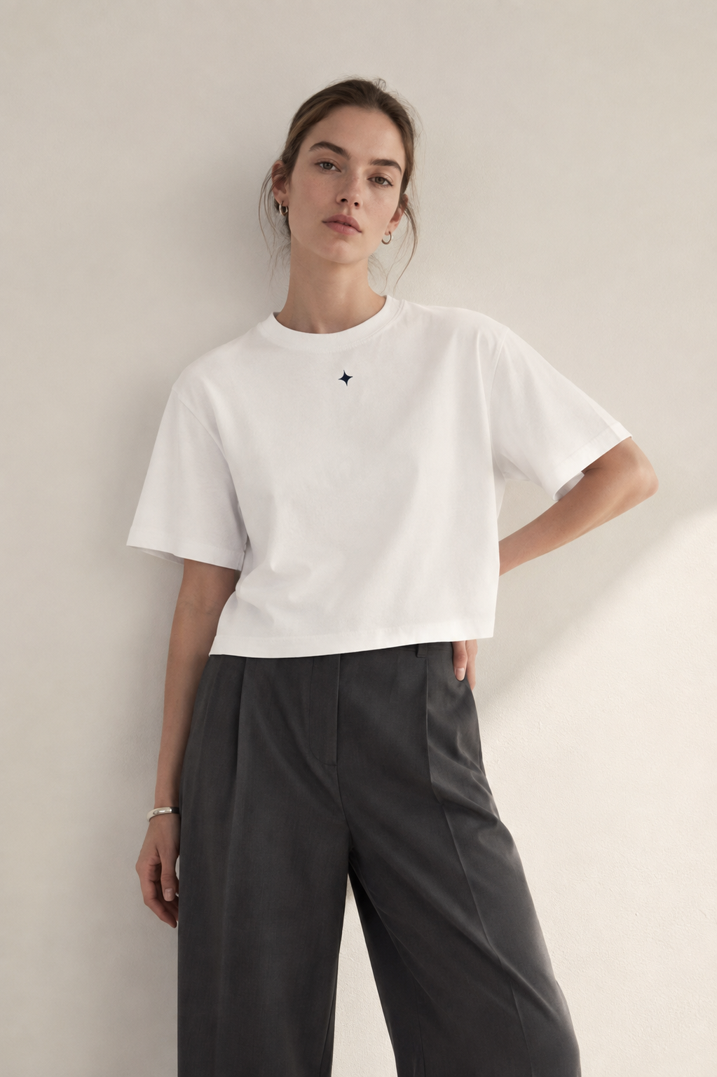 Women’s Signature Star White Boxy Tee