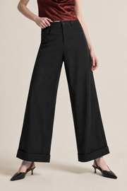 Women’s TELLS Tencel Wide-Leg Black Trousers