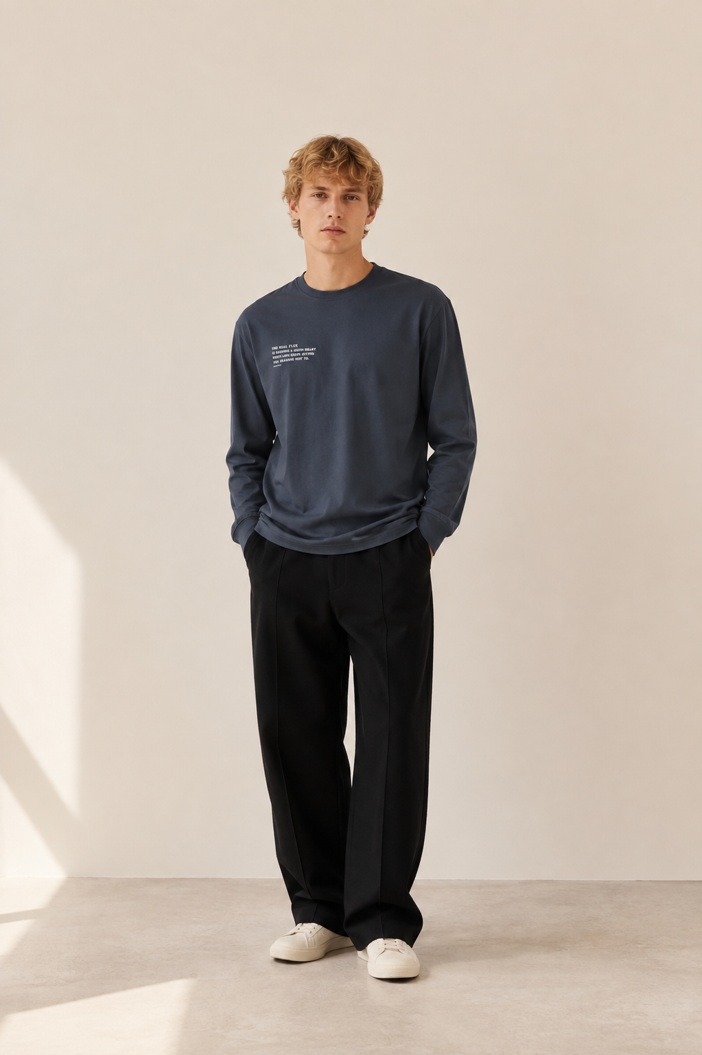 The Real Flex Heavyweight Harbor Blue Long Sleeve