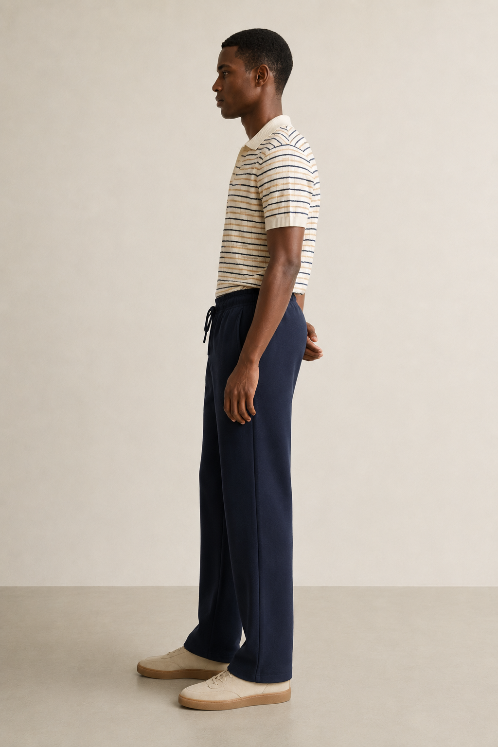 TELLS Straight-Leg Navy Sweatpants