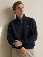 Men's Signature Quarter-Zip Navy Sweatshirt