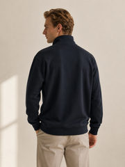 Men's Signature Quarter-Zip Navy Sweatshirt