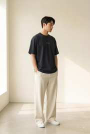 TELLS Embroidered Oversized Navy Blazer T-Shirt