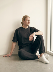TELLS Embroidered Oversized Black T-Shirt