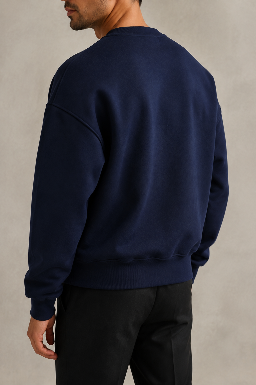 Still Crewneck Sweatshirt in Navy Blue