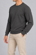 Still Hours Crewneck Sweater in Charcoal