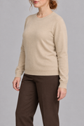 Quiet Form Crewneck Sweater in Beige