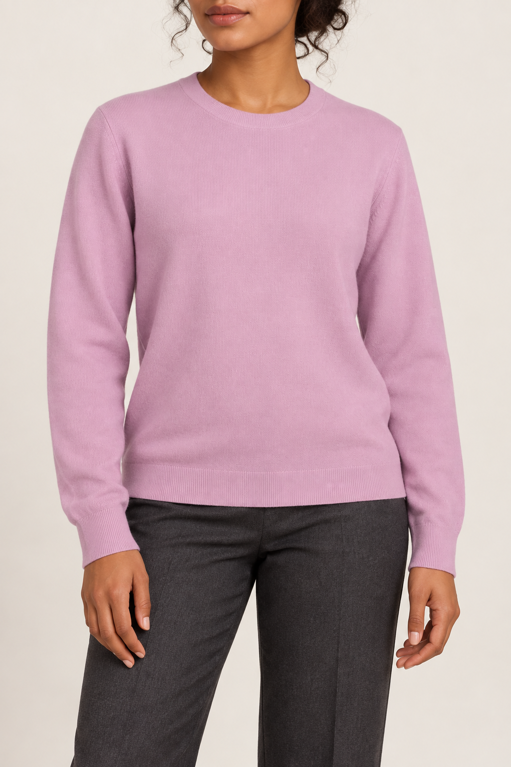 Quiet Form Crewneck Sweater in Lilac