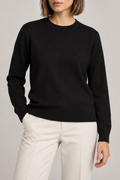 Quiet Form Crewneck Sweater in Black