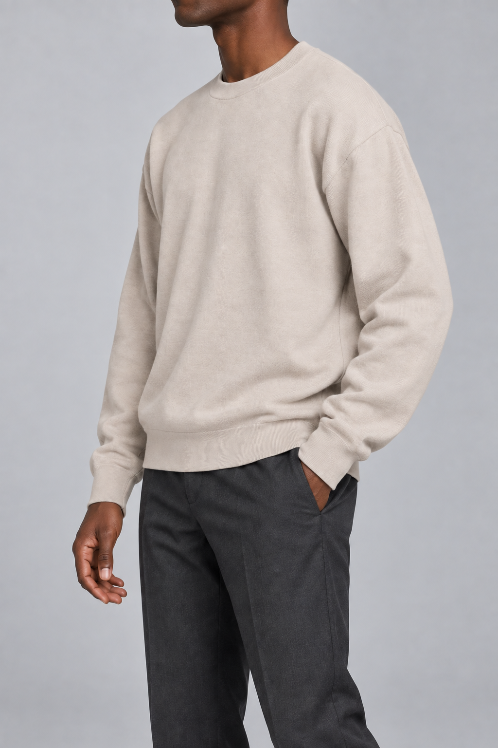 Slow Days Relaxed Crewneck in Sand