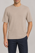 Open Hours Knit T-Shirt in Coco
