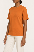 Soft Tempo Knit T-Shirt in Orange