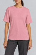 Soft Tempo Knit T-Shirt in Pink