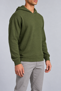 Off Hours Knit Hoodie in Olive