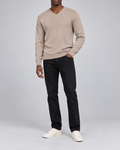 Quiet Angle V-Neck Sweater in Coco