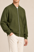 Afterlight Knit Bomber in Olive
