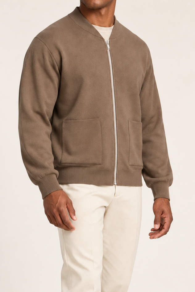 Afterlight Knit Bomber in Peanut
