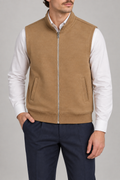 Still Form Zip Vest in Khaki