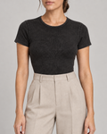 Soft Trace Bodysuit in Washed Black