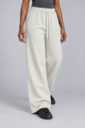 Soft Pause Wide Leg Sweatpants in White Gray