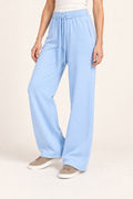 Soft Pause Wide Leg Sweatpants in Sky Blue