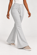 Quiet Bell Flared Sweatpants in Flower Gray
