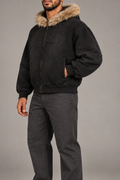 Dusk Shelter Boxy Zip Hoodie in Black