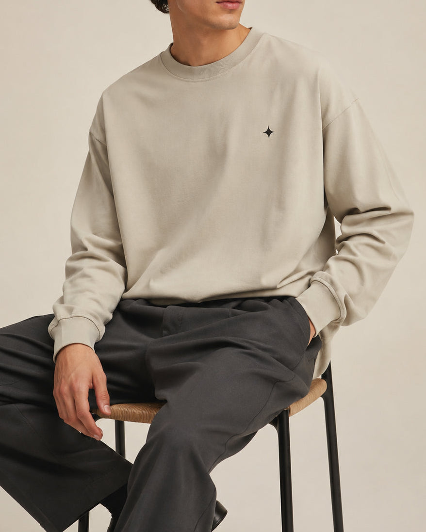 Dune Long Sleeve T-Shirt in Sand Color