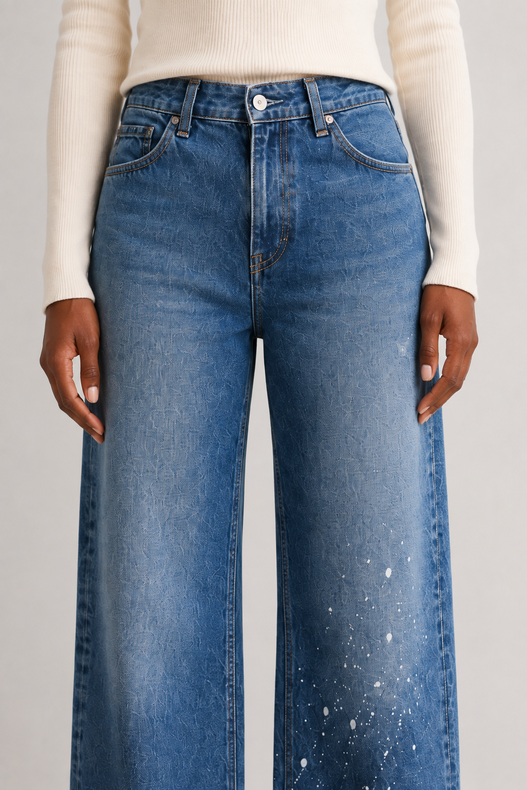 Blue Trace Straight Jeans detail view