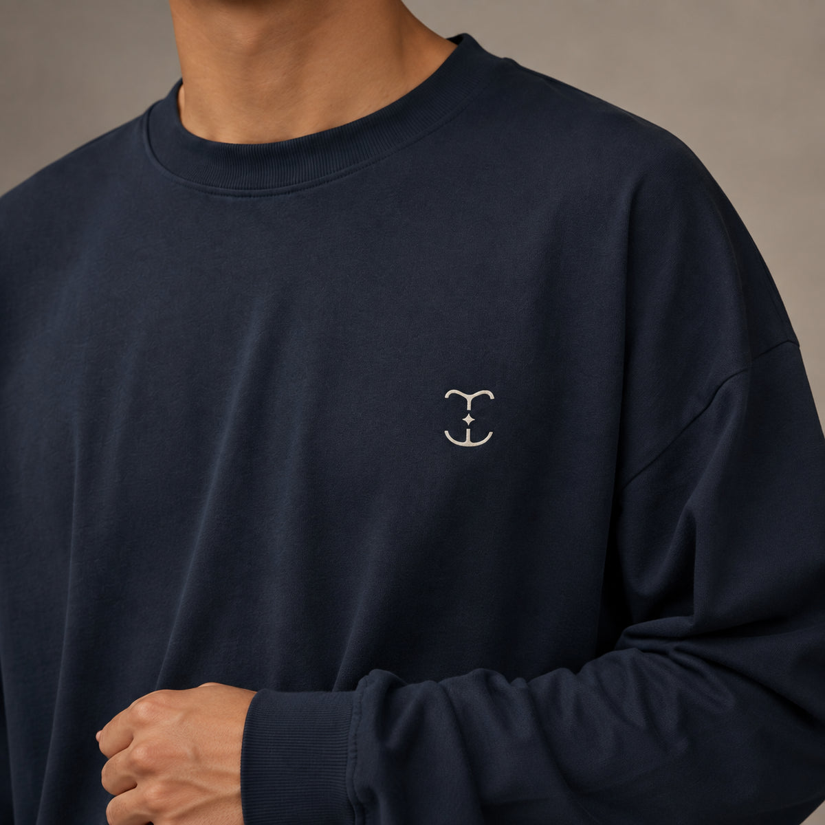Archive Long Sleeve T-Shirt in Navy