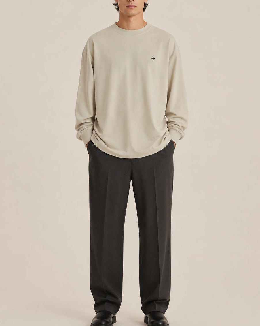 Dune Long Sleeve T-Shirt in Sand Color