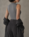 Current Ruched Bodysuit in Gray