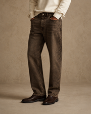 Drift Straight Jeans in Walnut Brown construction detail