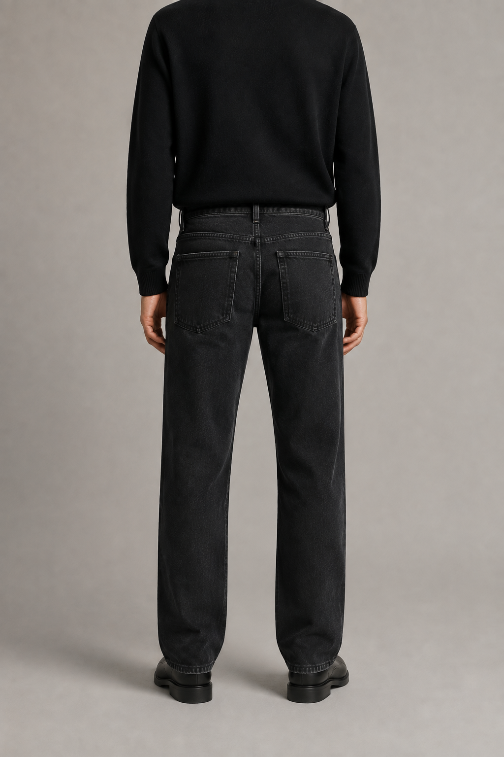 Drift Straight Jeans in Washed Black back view