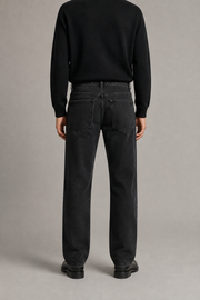 Drift Straight Jeans in Washed Black back view