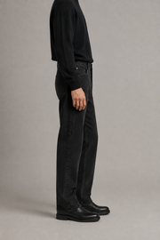 Drift Straight Jeans in Washed Black side view