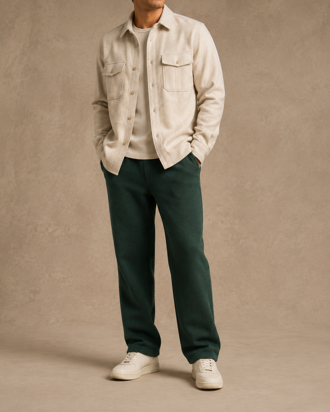 Groundline Straight Pant in Eden Green front view