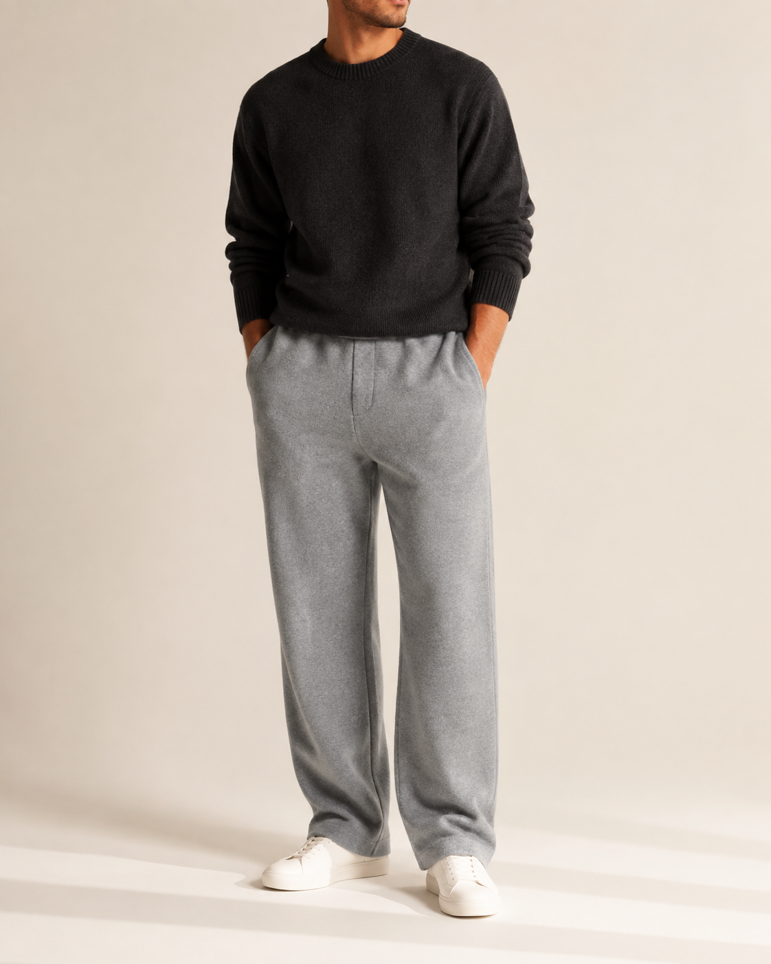 Groundline Straight Pant in Gray front view