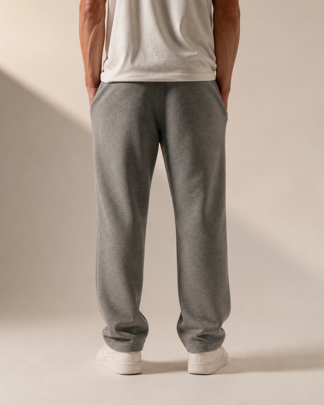 Groundline Straight Pant in Gray back view
