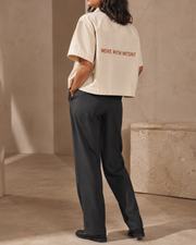Late Bloom Crop Shirt in Apricot view 2