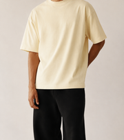 Men’s TELLS Heavyweight Mellow Oversized T-Shirt — cropped below face