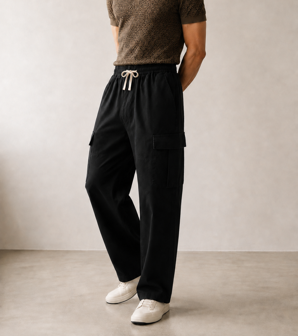Fieldline Straight Cargo Pants in Black