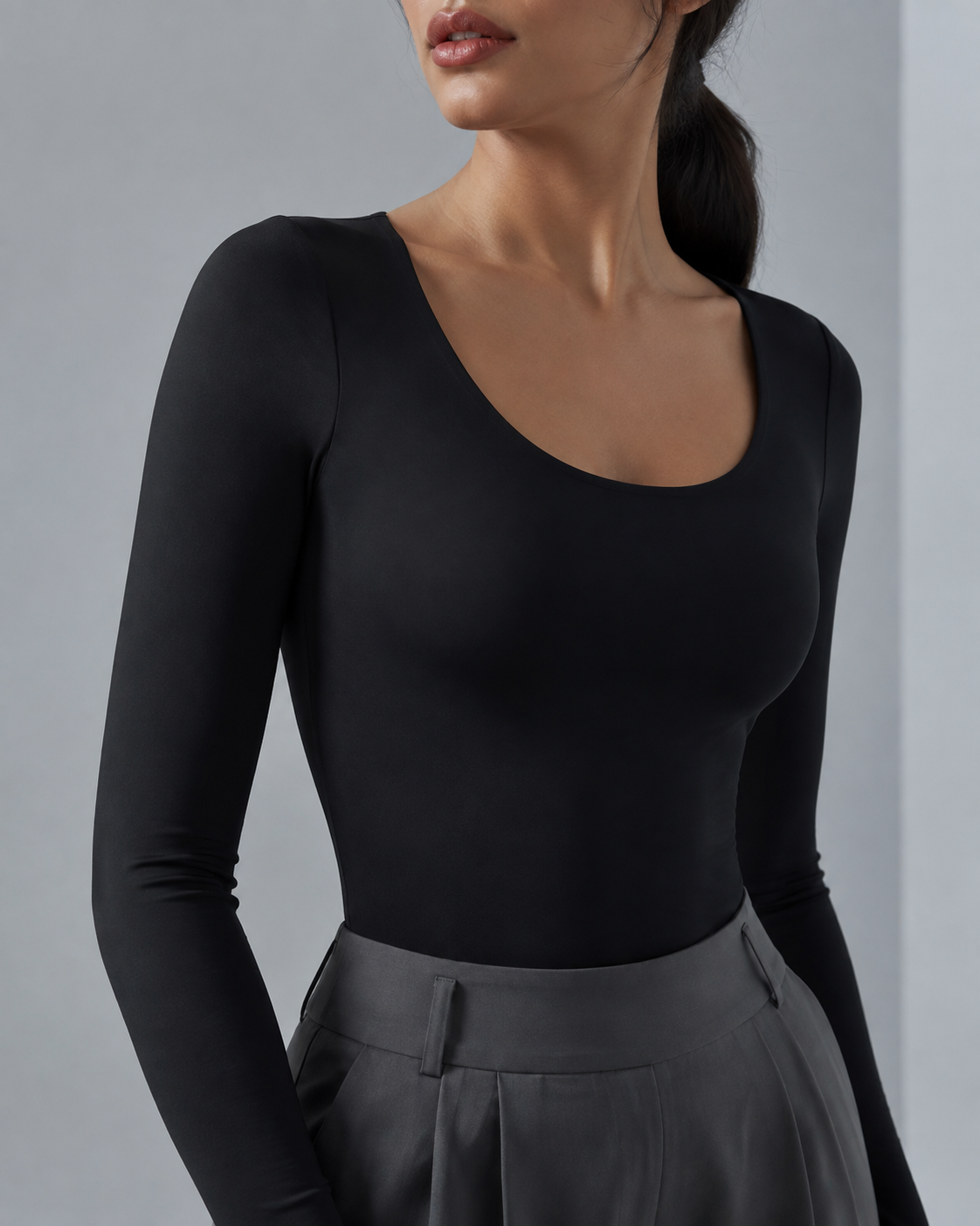 Quiet Motion Bodysuit in Black view 3