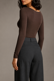 Quiet Motion Bodysuit in Coffee view 3