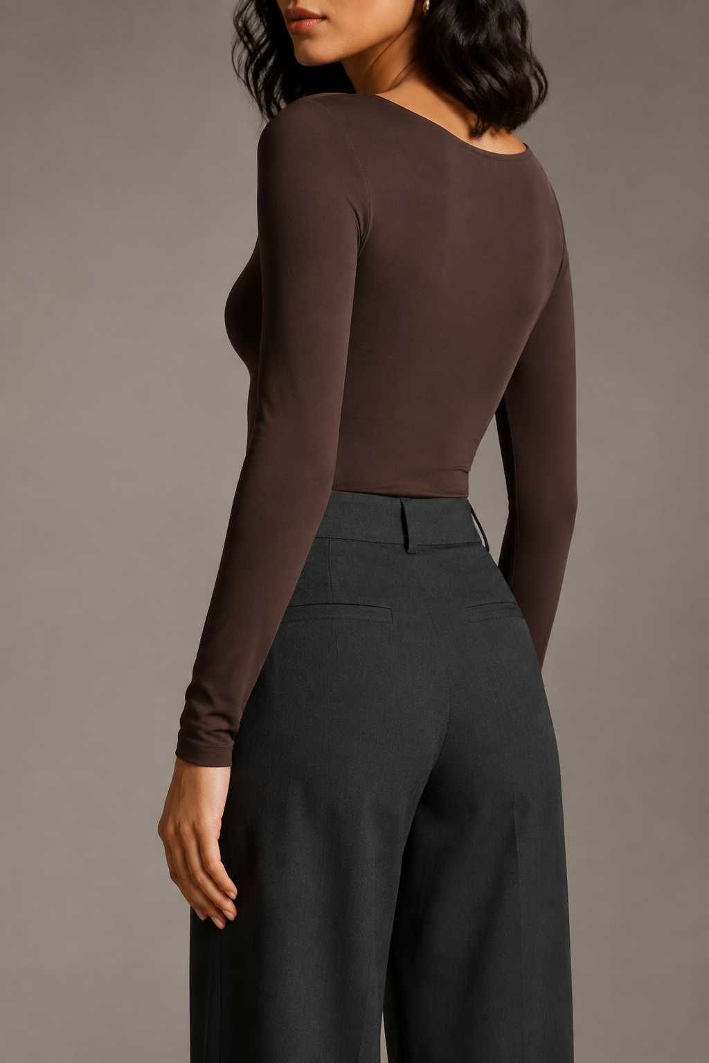 Quiet Motion Bodysuit in Coffee view 3