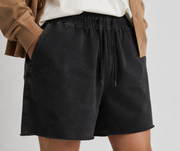 Rawpath Cotton Short in Black fabric detail