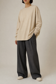 Sandnote Long Sleeve in Sand Color view 1