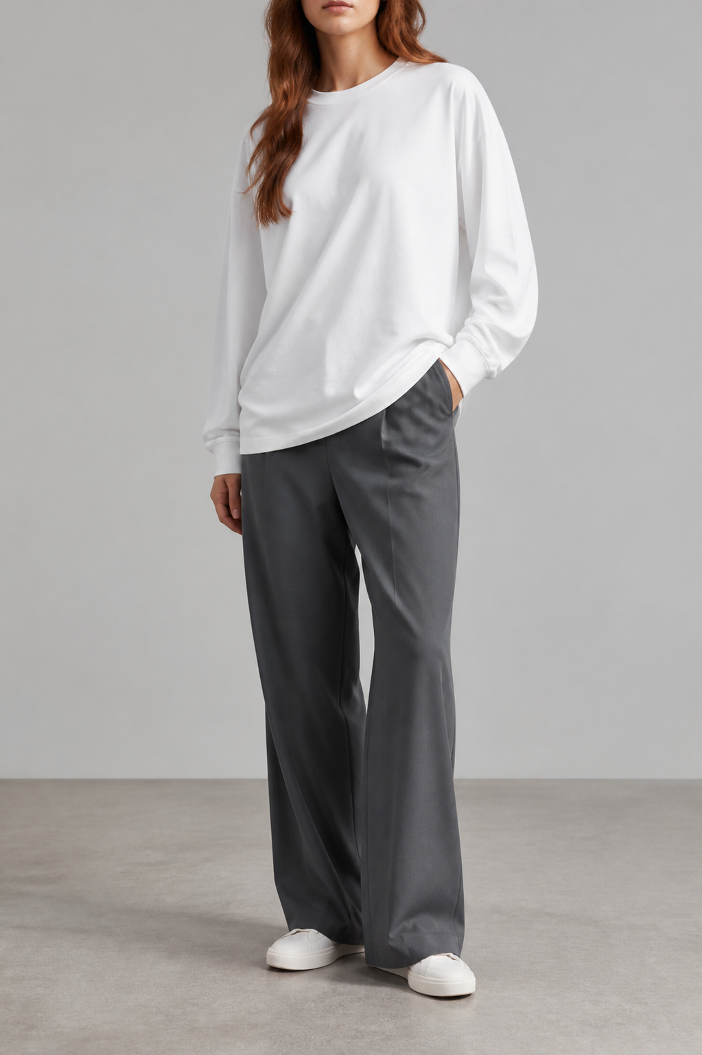 Sandnote Long Sleeve in White view 1