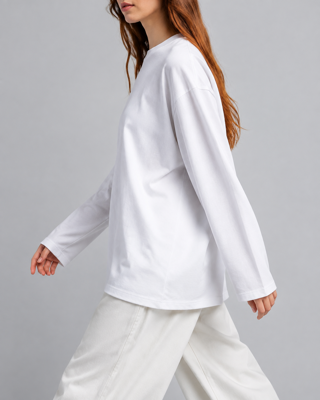 Sandnote Long Sleeve in White view 4