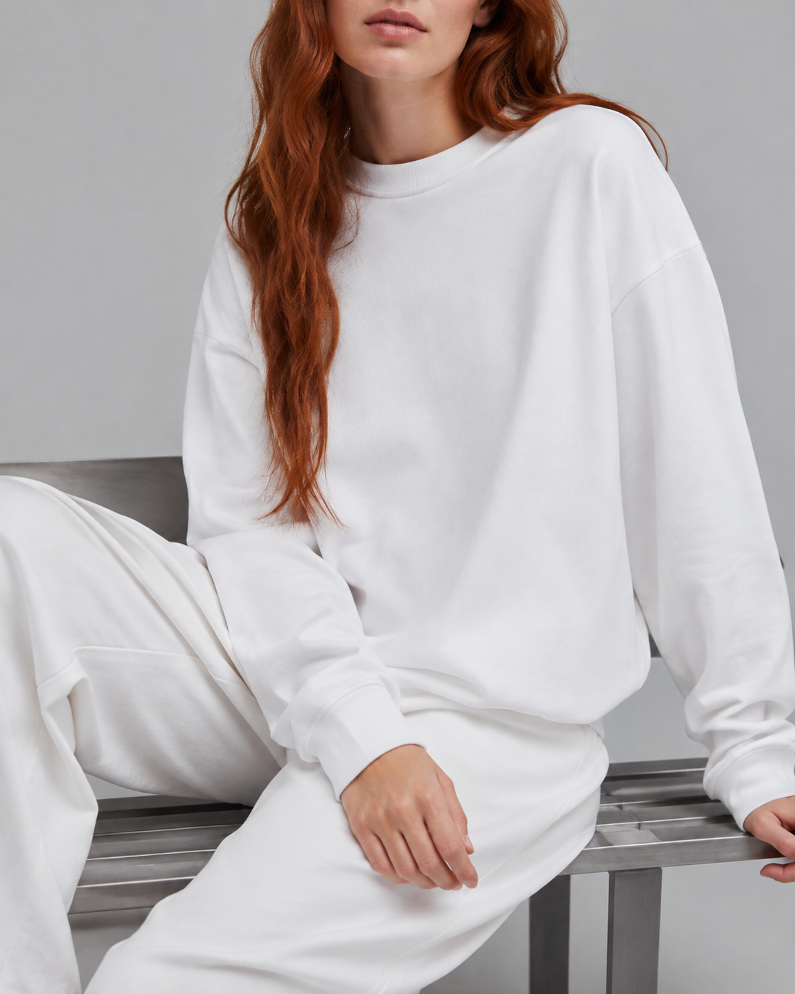 Sandnote Long Sleeve in White view 5
